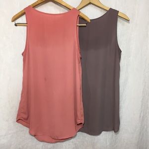 Studio Y Tops - Studio Y Pink Gray Sheer Blouse Tank Top Lot of 2 Studio Y Tops - Studio Y Pink Gray Sheer Blouse Tank Top Lot of 2
